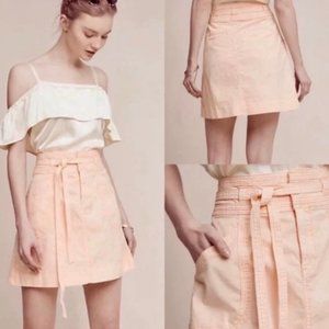 Anthropologie Pilcro and the Letterpress Pastel Pink Mini Skirt